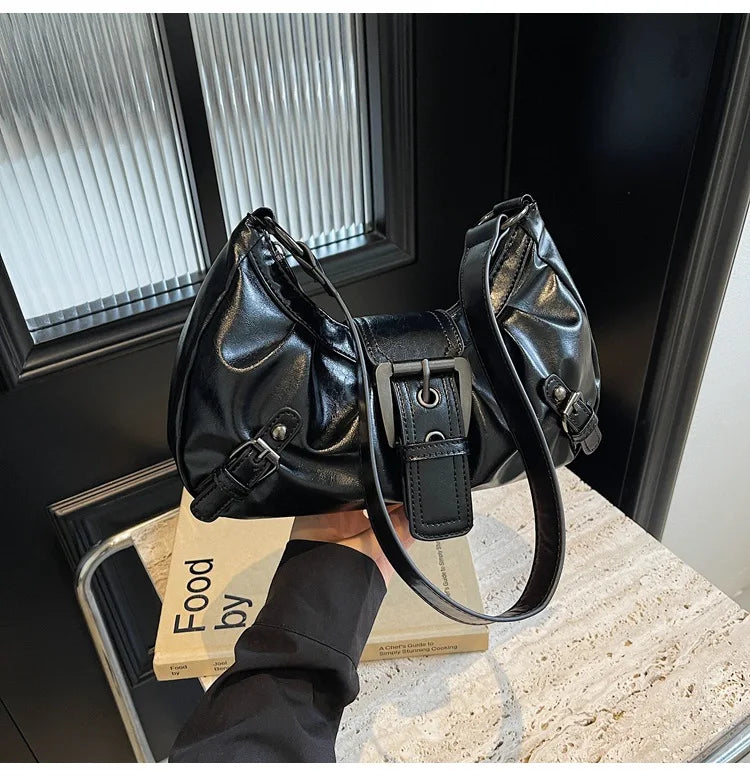 Y2K Retro Pleated Hobo Shoulder Bag