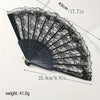 Elegant Lace Fabric Hand Fan with Floral Design