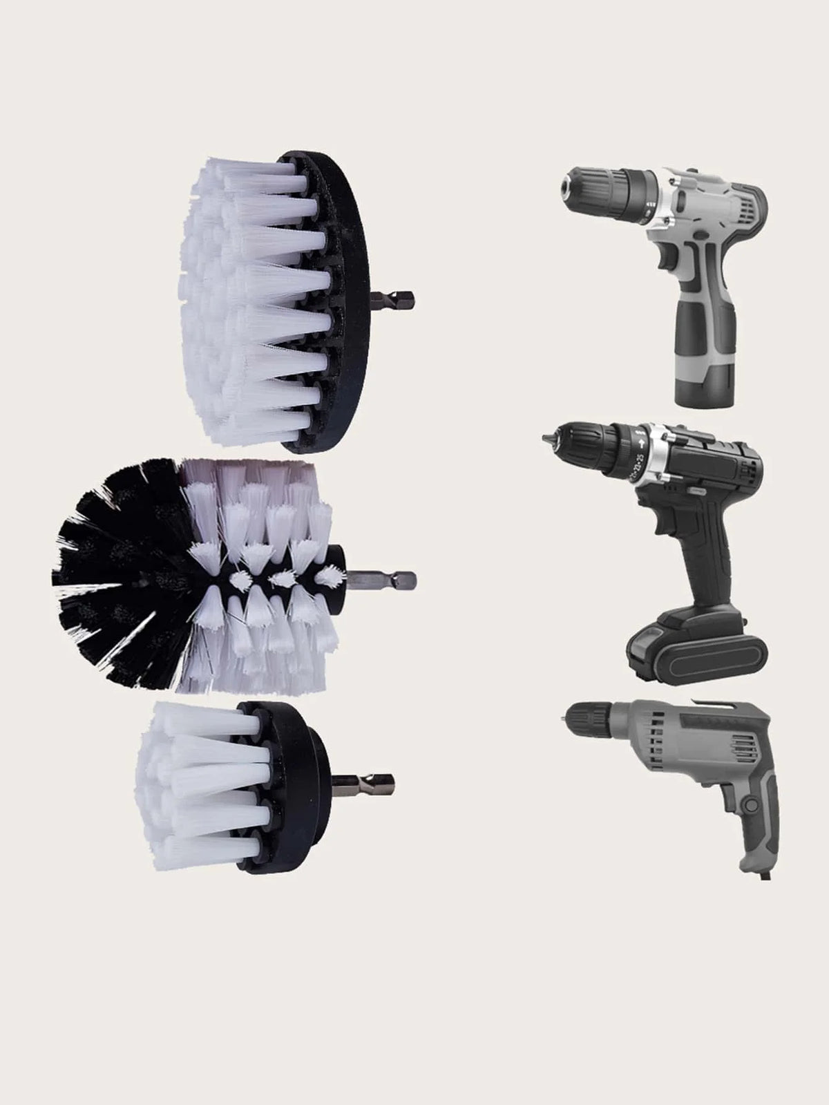 Rotary Drill Brush Cleaning Kit for Deep Scrubbing