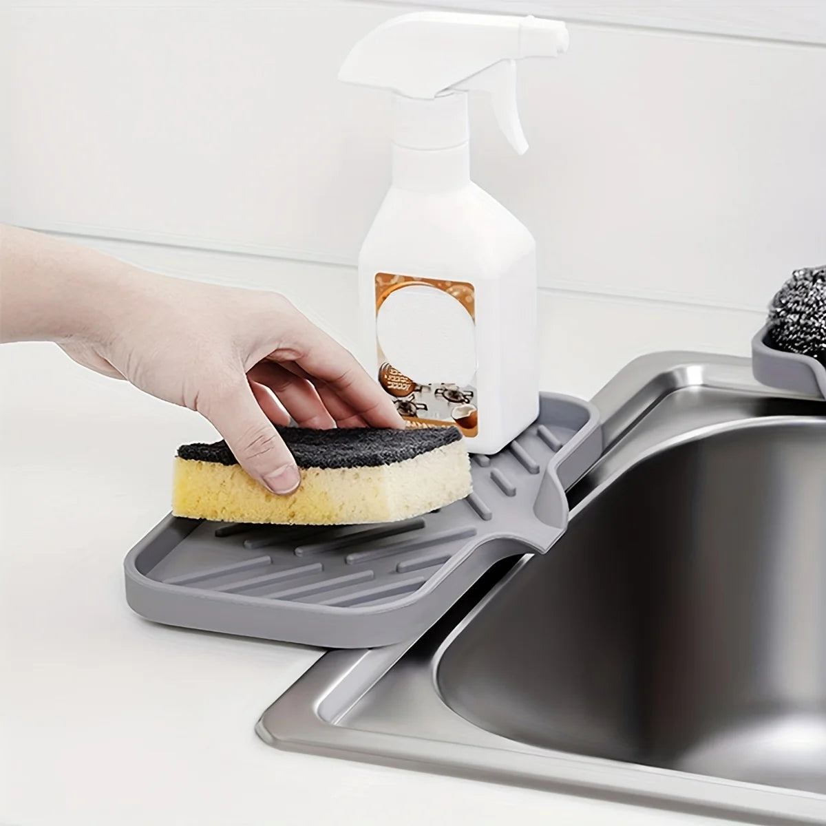 Silicone Drain Tray for Sink Organization