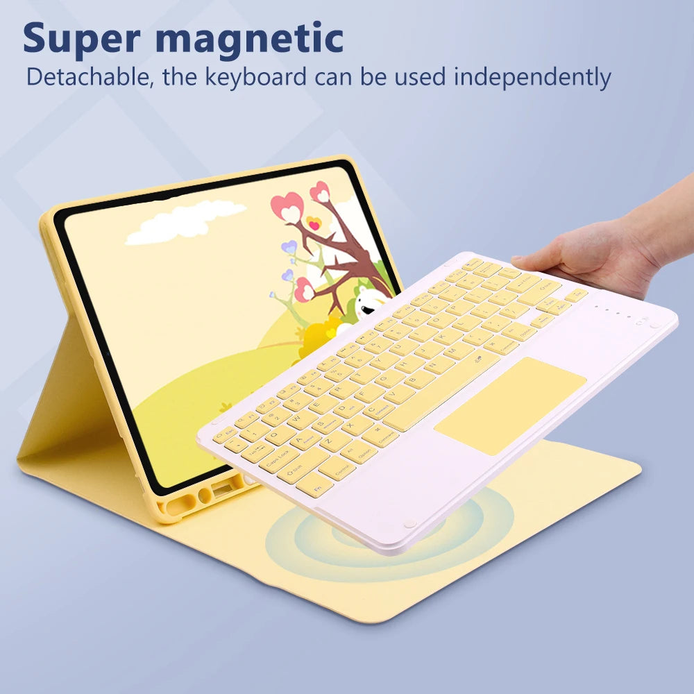 iPad Keyboard Case with Detachable Bluetooth Keyboard and Mouse