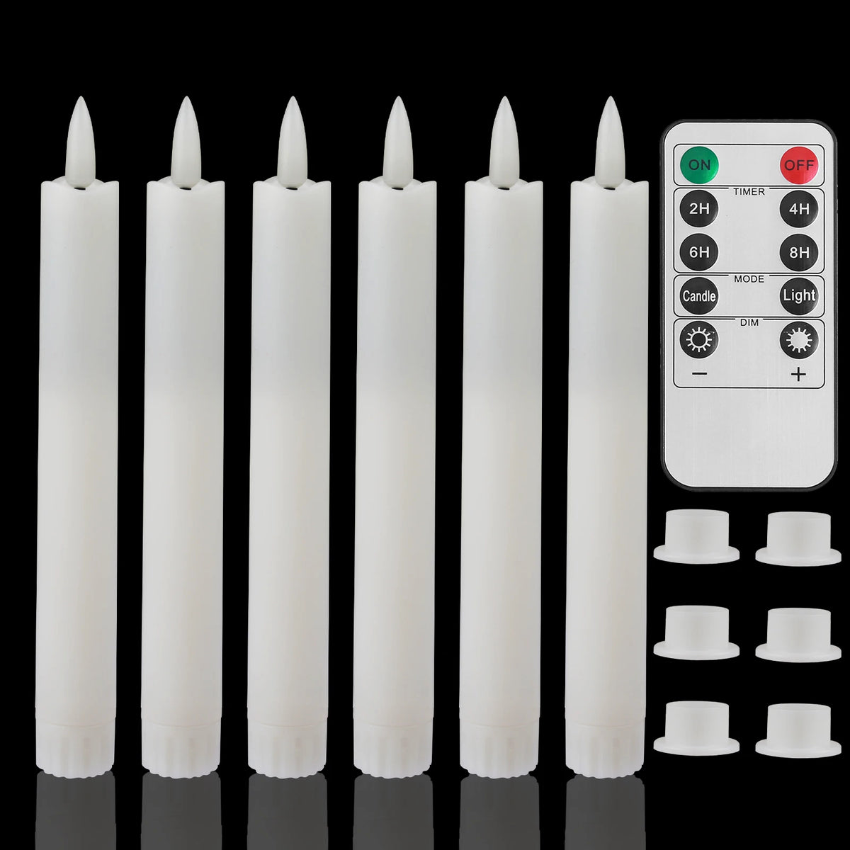 LED Flameless Taper Candles with Remote Control