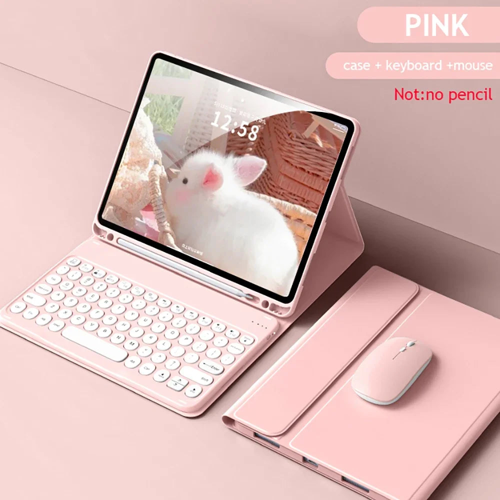 iPad Keyboard Case with Bluetooth Mouse