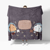 Cozy Cartoon Flannel Throw Blanket for Kids and Sofa