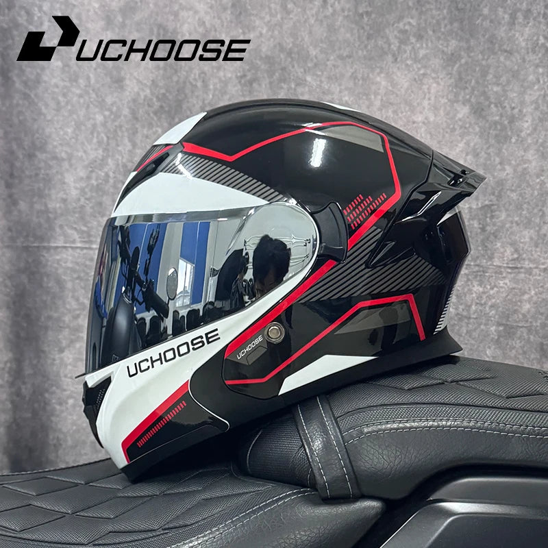 Modular Flip-Up Motorcycle Helmet with Removable Chin Guard