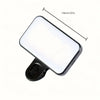 Clip-On LED Selfie Light with 3 Color Modes and Adjustable Brightness