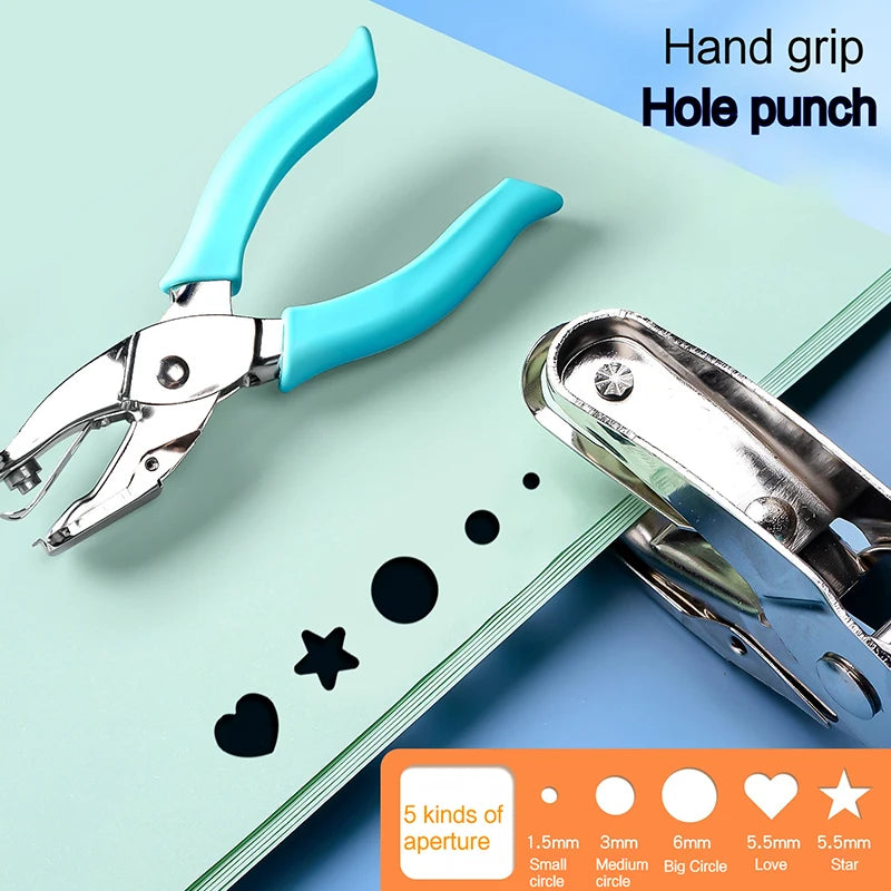 Metal Single-Hole Punch for Scrapbooking and Crafts