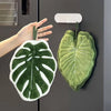 Leaf-Shaped Absorbent Microfiber Towel with Hang Loop