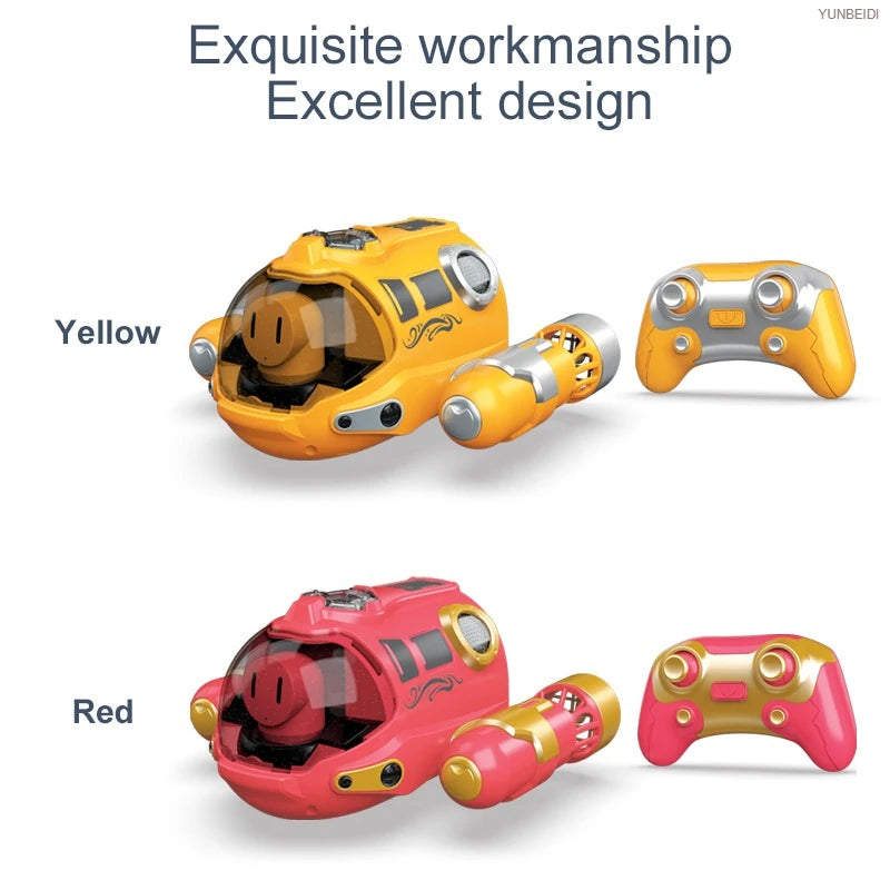 Yellow and red remote control spray boats with excellent design and workmanship