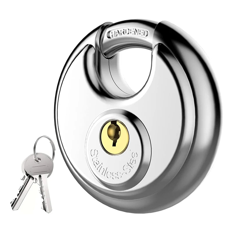 Heavy Duty Stainless Steel Disc Lock with 2 Keys