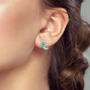 Four-Leaf Clover Hoop Earrings in Sterling Silver