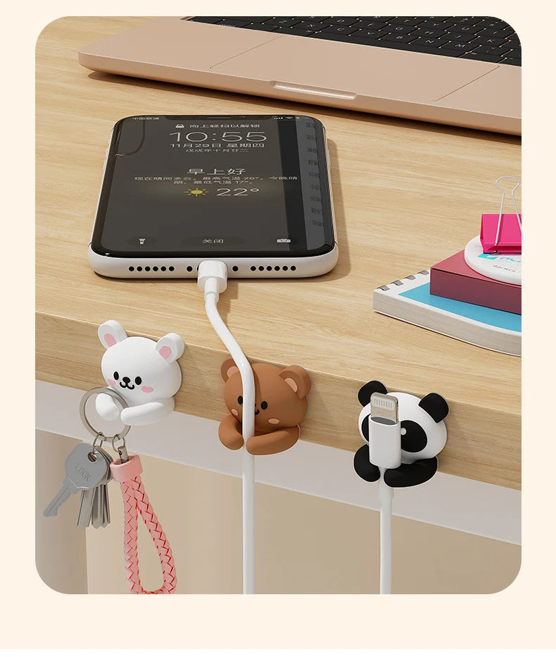 Adorable Cartoon Cable Organizer Clips