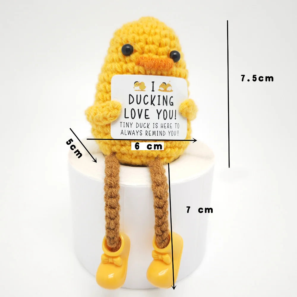 Handmade Crochet Amigurumi Doll with Love and Encouragement