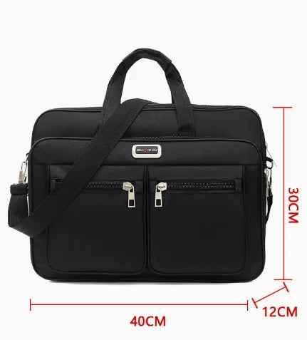 Classic Oxford Laptop Briefcase with Multiple Pockets