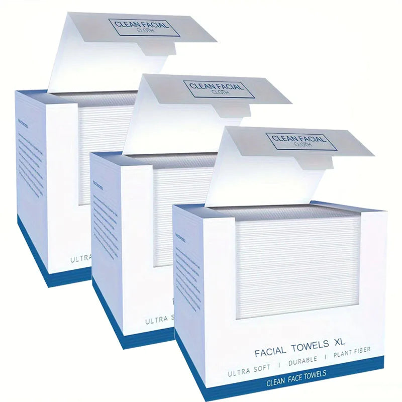 Large Disposable Face Towels – 40 Count, Soft & Thick for Gentle Cleansing