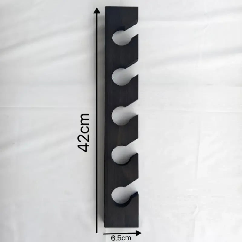 Wall-Mounted Wooden Hat Rack with 5 Hooks