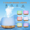Wood Grain USB Aroma Diffuser with Remote & LED Lights