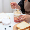 Borosilicate Glass Overnight Oats Jar with Lid and Spoon