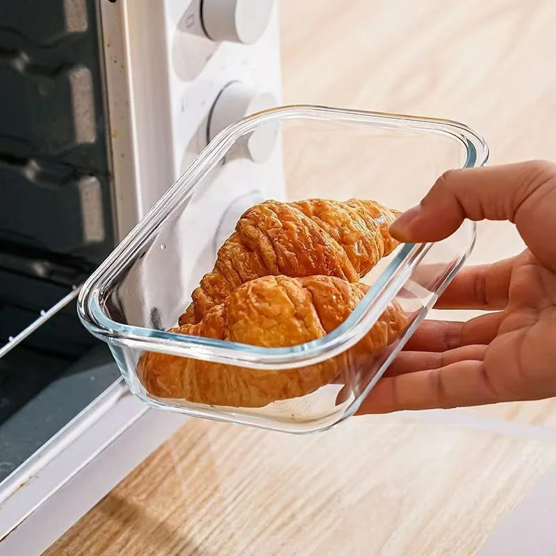 Clear Glass Food Storage Containers with Lids