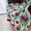 Herz-Jacquard-Decke