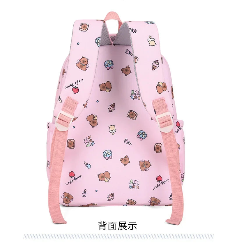 Capybara Cartoon Backpack Set for Kids