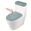 A white toilet seat with a soft fleece cover, lid, and tank covers, showing numbered parts.