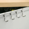 Stainless Steel Over-the-Door Hooks for Kitchen and Bathroom Storage