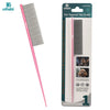 Dual-Metal Pet Grooming Comb with Tapered Tail