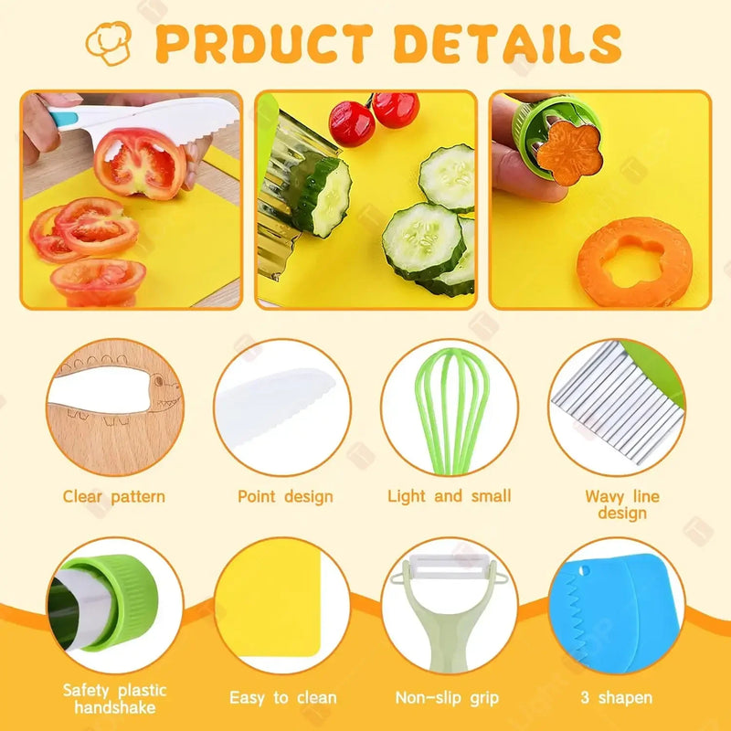 17-Piece Montessori Kids Cooking Set