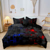 Geometric Grid Print Duvet Cover Set with Pillowcases