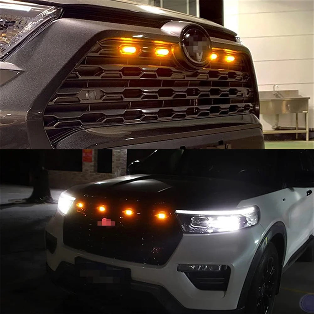 Smoked Lens LED Front Grille Marker Lights for Trucks & SUVs