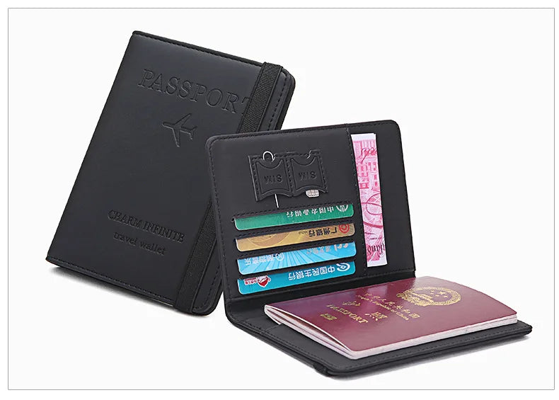 RFID-Blocking Passport Holder with Card Slots