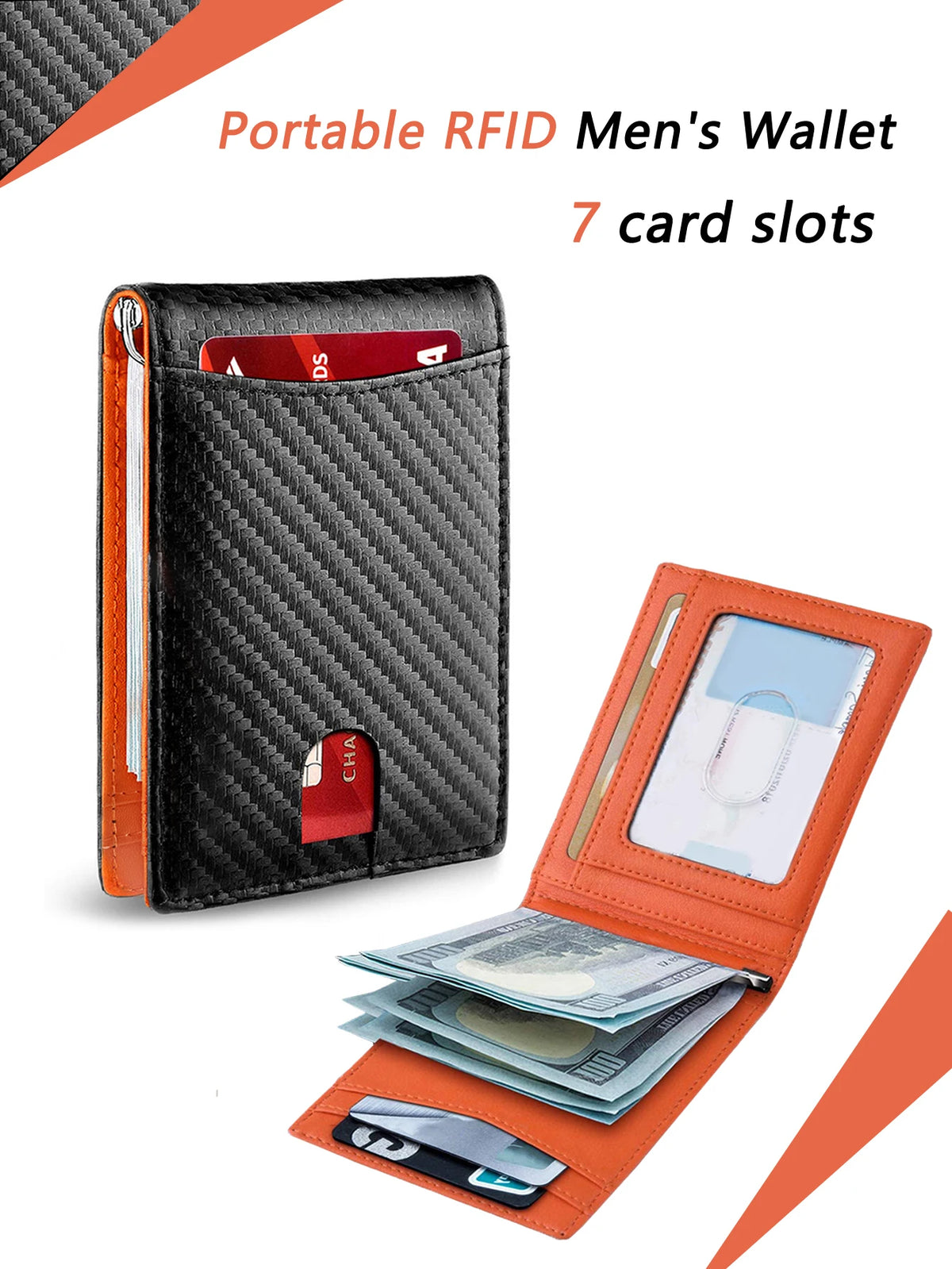 Ultra-Slim Carbon Fiber RFID Blocking Wallet