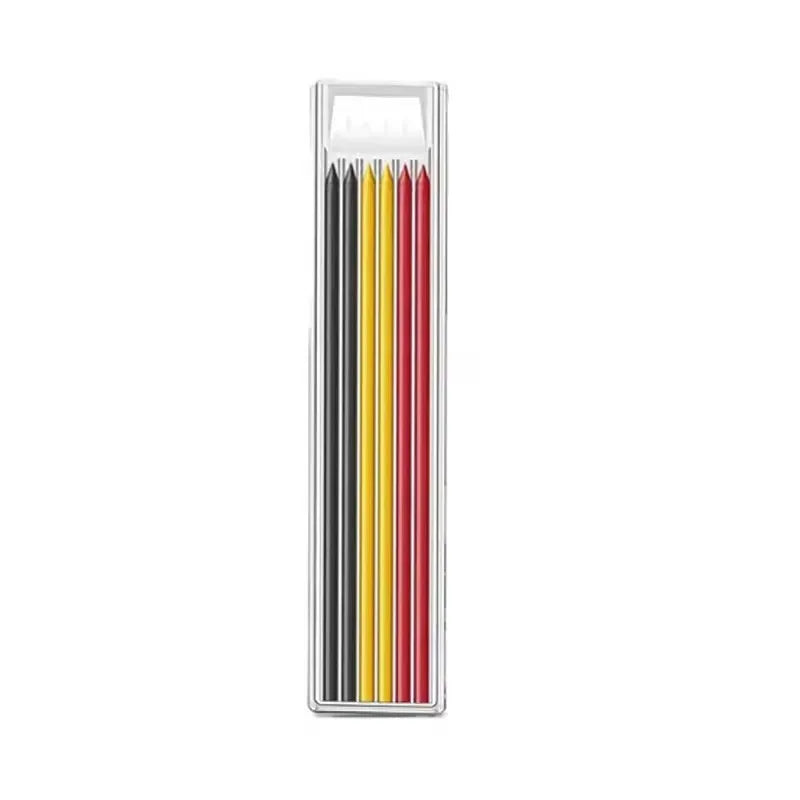 A set of precision mechanical pencils showing various colored lead tips.