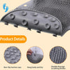Wall-Mounted Shower Scrubber with Suction Cups for Feet and Back