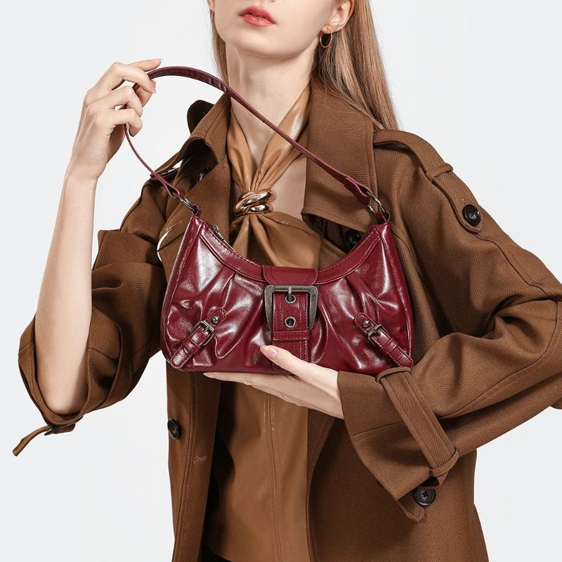 Y2K Retro Pleated Hobo Shoulder Bag