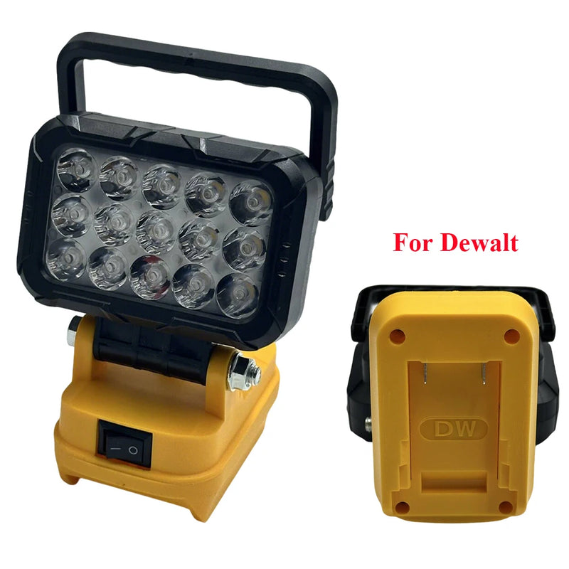 18V Cordless LED Work Light with Dual USB Charging