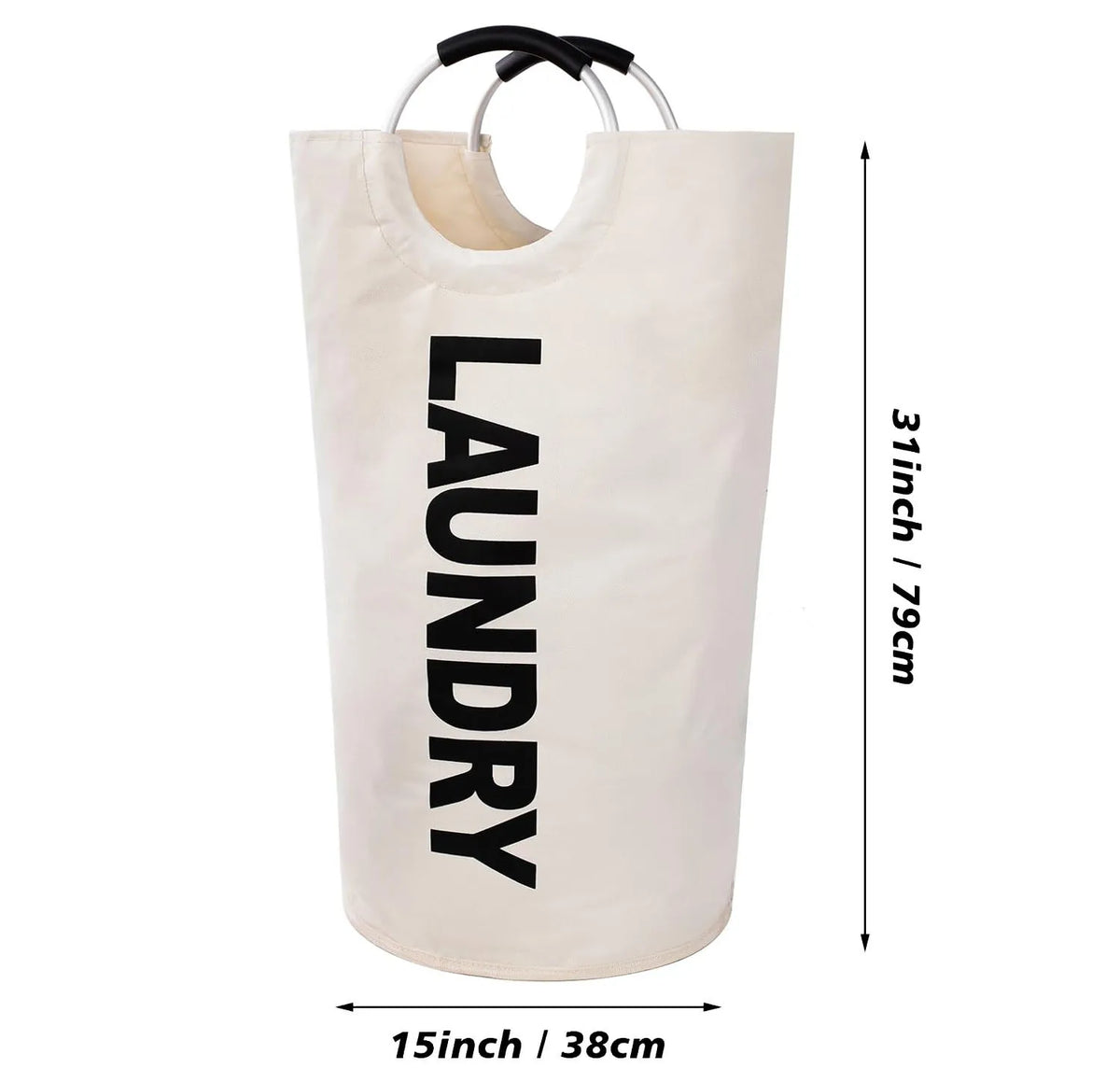 Collapsible Laundry Hamper with Padded Handles