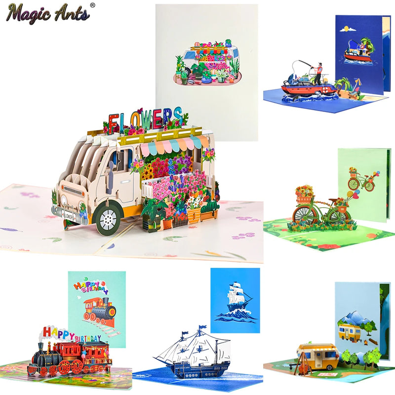 3D Pop-Up Sports Greeting Card