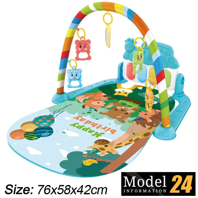 Musical Activity Gym with Kick-and-Play Piano for Babies
