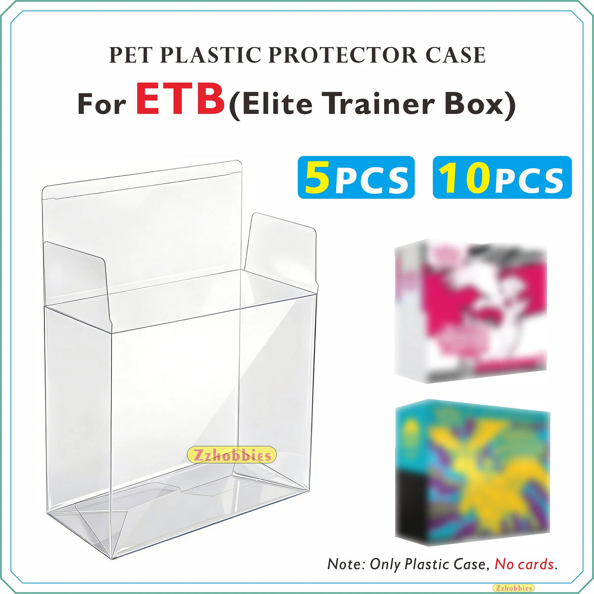 Clear plastic protector case for Elite Trainer Boxes available in 5 or 10 pieces