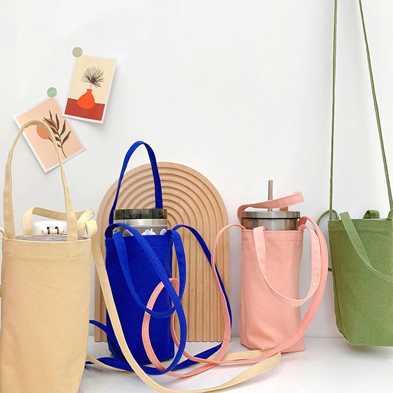 Sac bandoulière en toile pour gourde portable