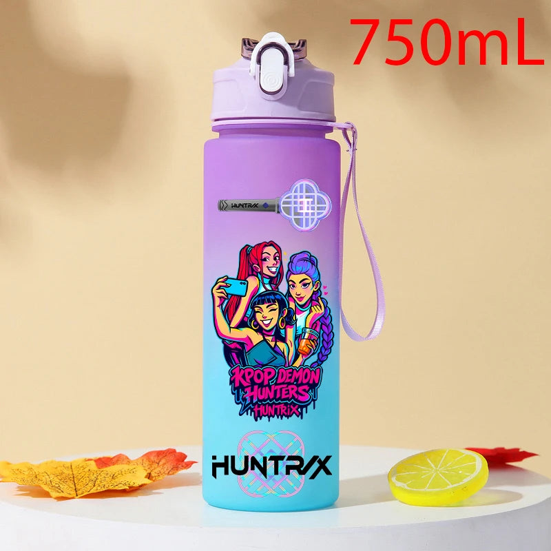 KPOP Demon Hunter 750ml Plastic Water Bottle