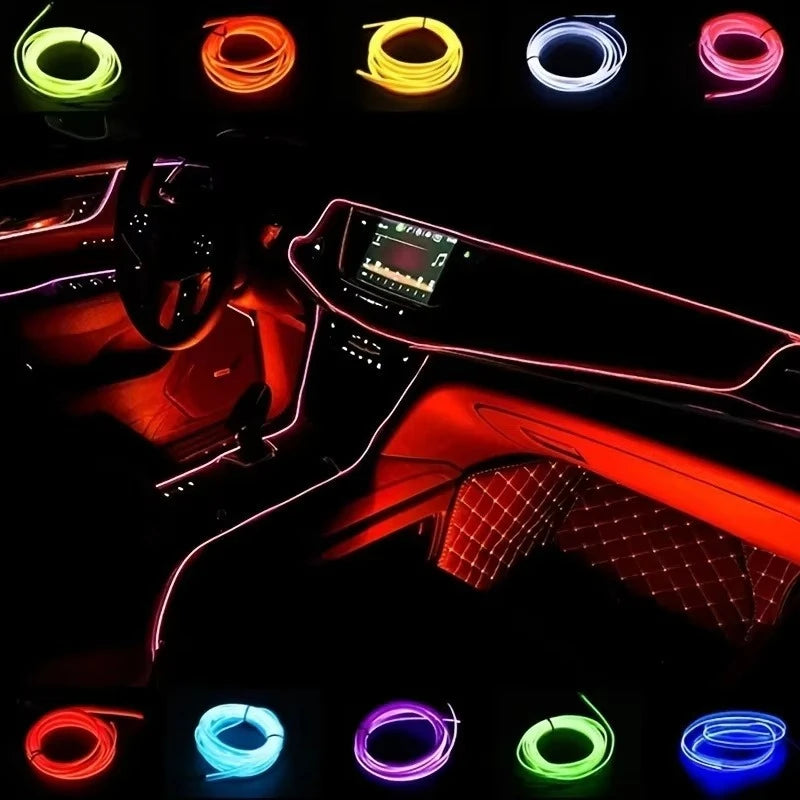Flexible USB LED Neon Strip Light for Car Interior