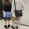 Harajuku Nylon Crossbody Bag with Adjustable Strap