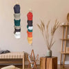 Wall-Mounted Wooden Hat Rack with 5 Hooks