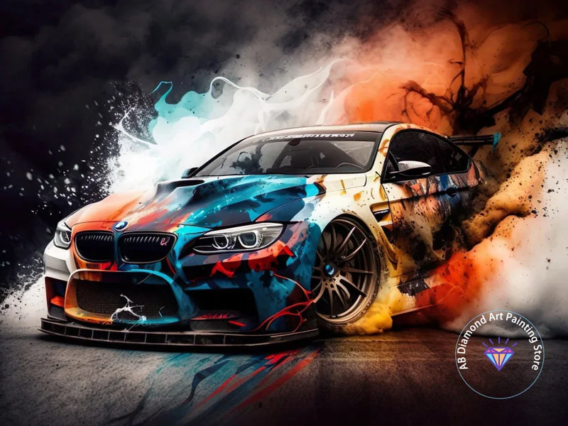 Kit de Pintura con Diamantes 5D - Arte de Coche de Carreras