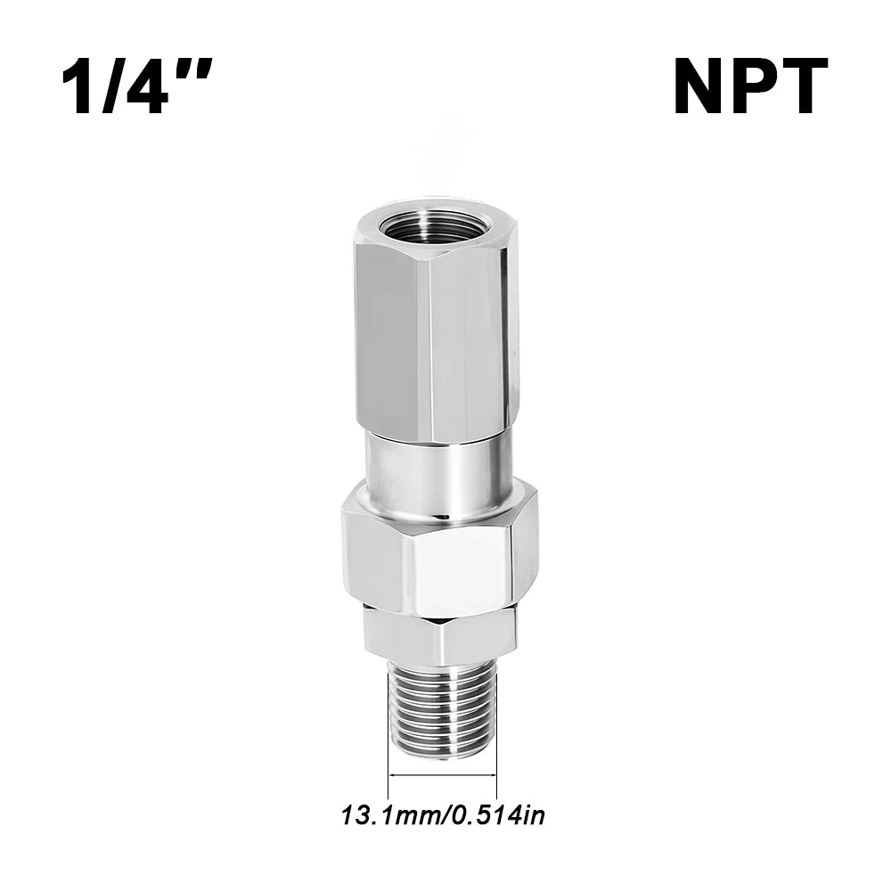 360° Rotating High-Pressure Washer Swivel Joint (3/8" & 1/4" NPT)