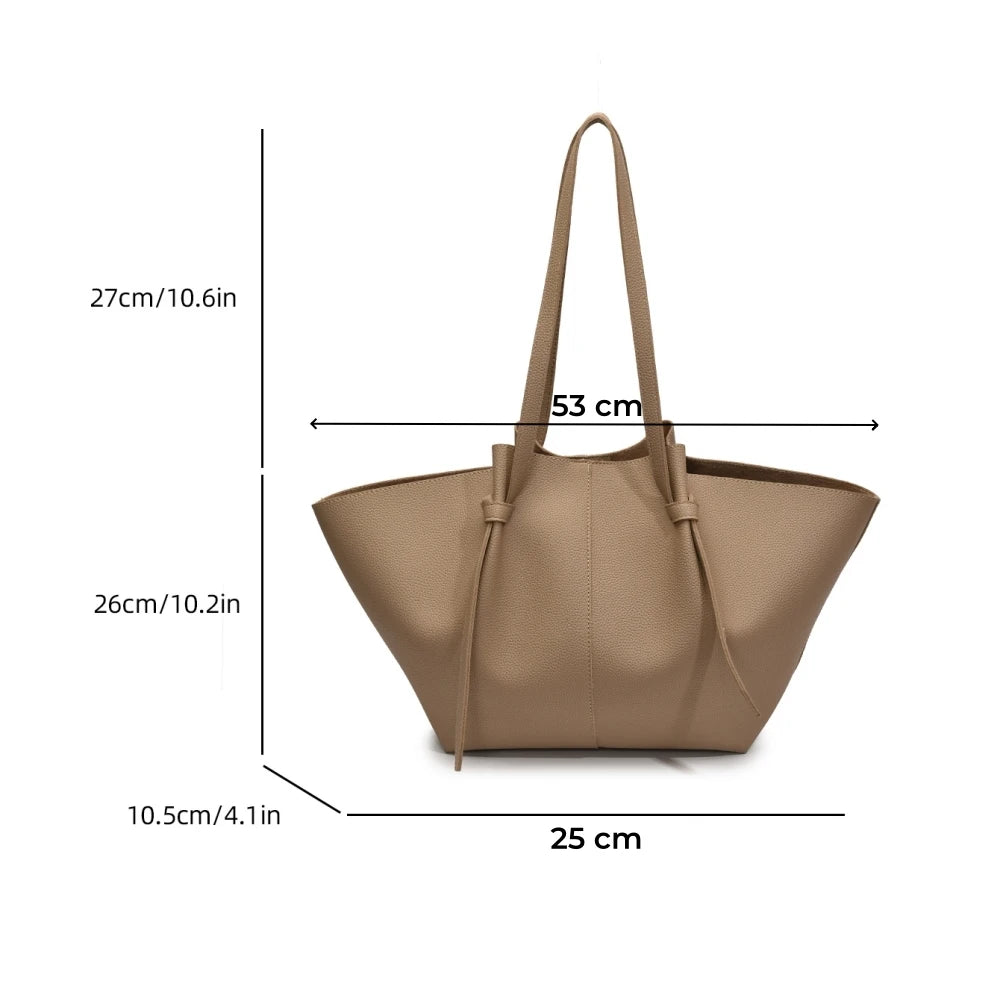 Soft PU Leather 2-in-1 Tote Bag Set for Women