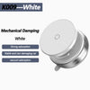 White mechanical damping phone holder with a foldable 360° adjustable arm for car use